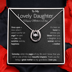 Lucky In Love Necklace - To My Lovely Daughter Happy Mother's Day