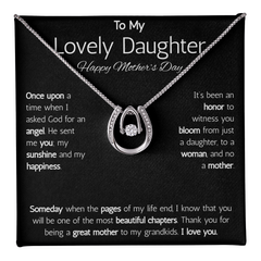Lucky In Love Necklace - To My Lovely Daughter Happy Mother's Day