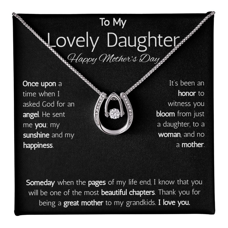 Lucky In Love Necklace - To My Lovely Daughter Happy Mother's Day