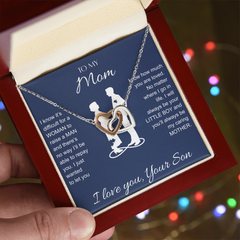 Interlocking Hearts Necklace  - To My Mom I Love You