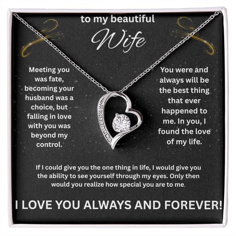 To My Beautiful Wife - Forever Necklace